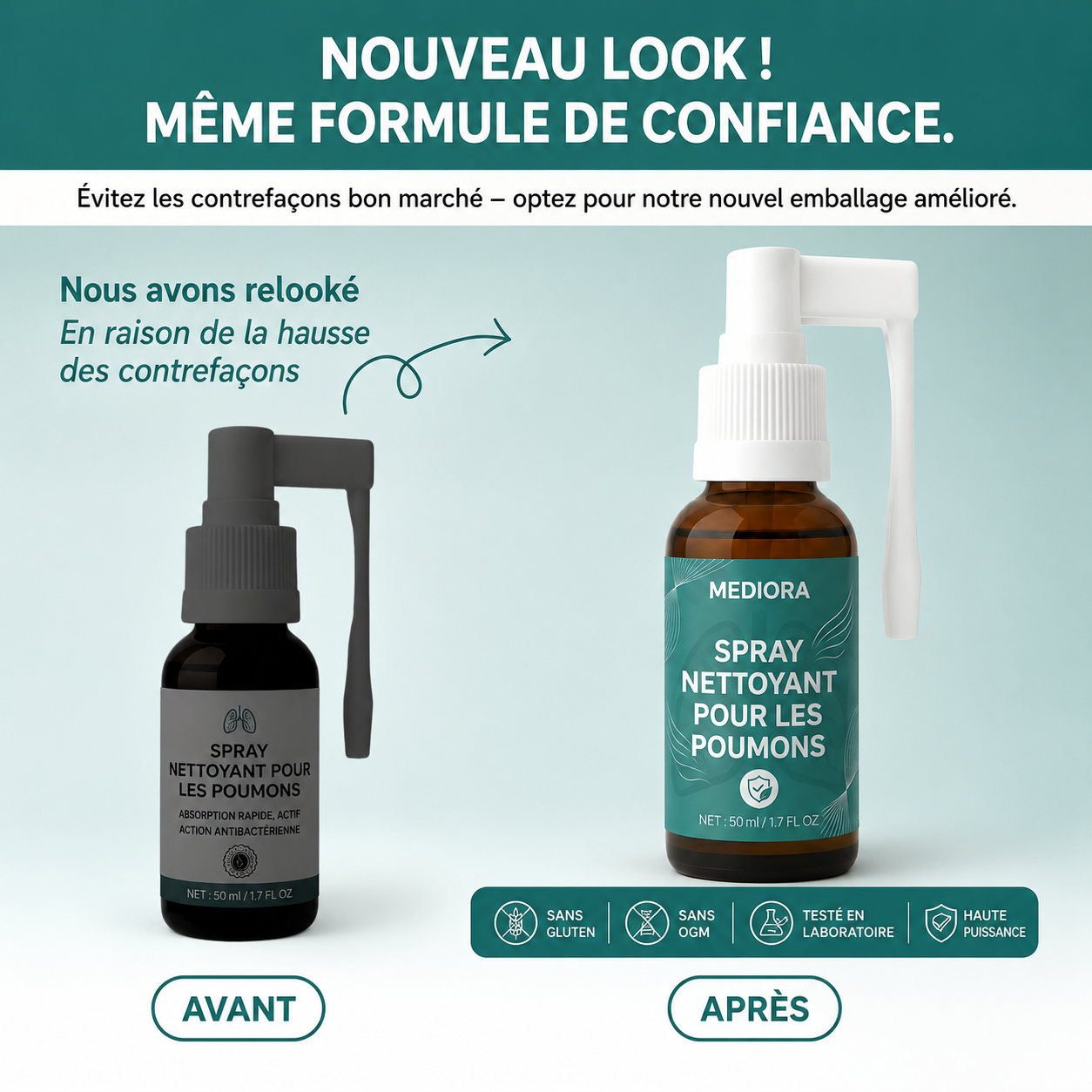 Spray nettoyant pour les poumons