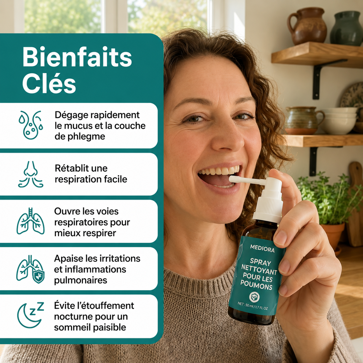 Spray nettoyant pour les poumons